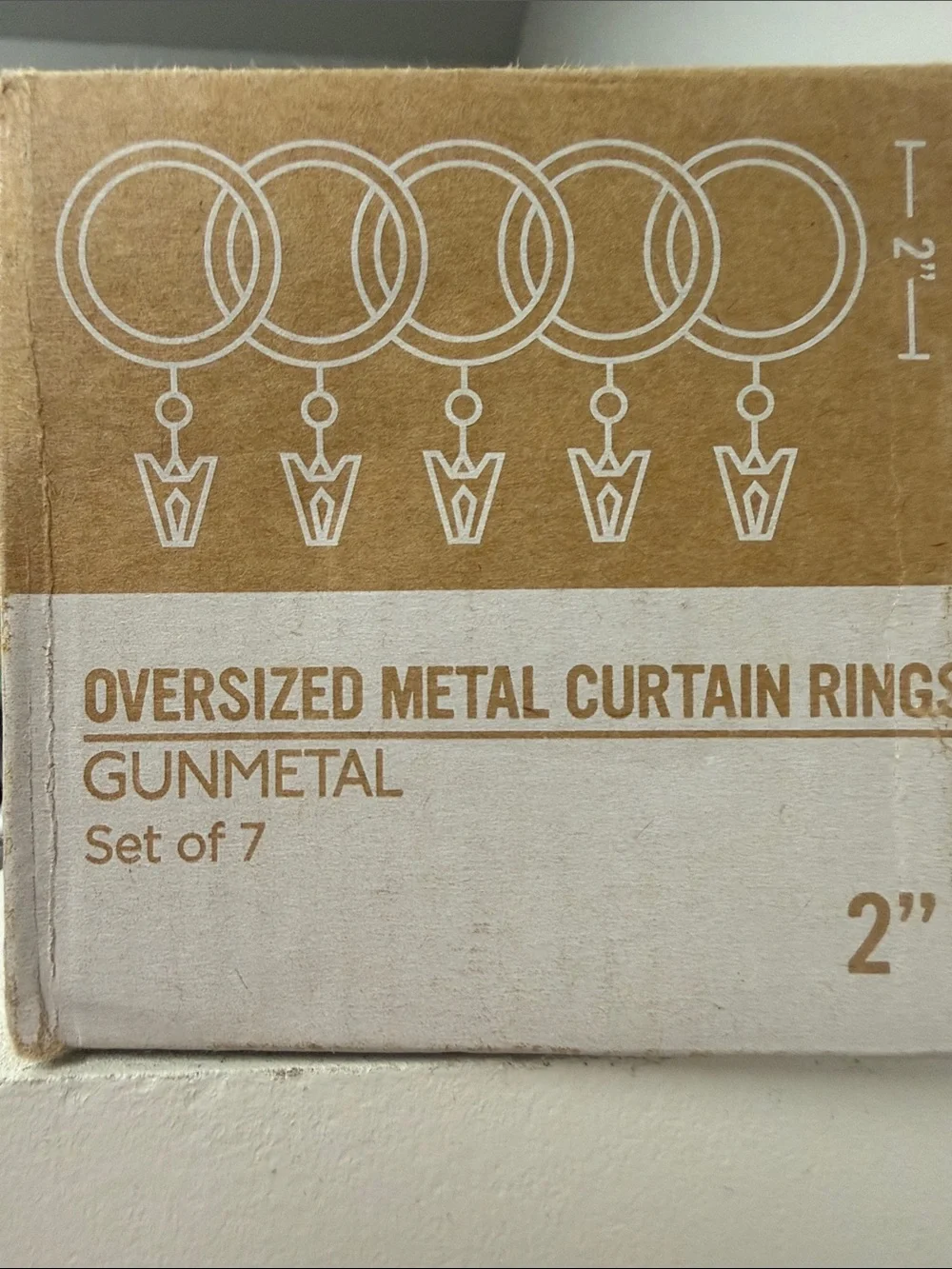 West Elm Matte black/ gunmetal Clip Curtain Ring